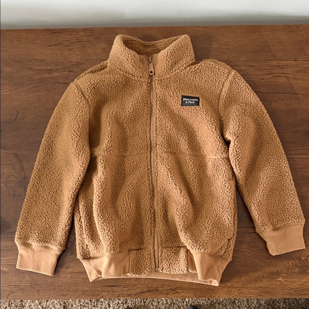 Abercrombie & Fitch Youth Brown Sherpa Fleece Jacket